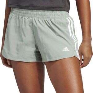 adidas Three Stripes Pacer Shorts Silver/Green Women’s XXS